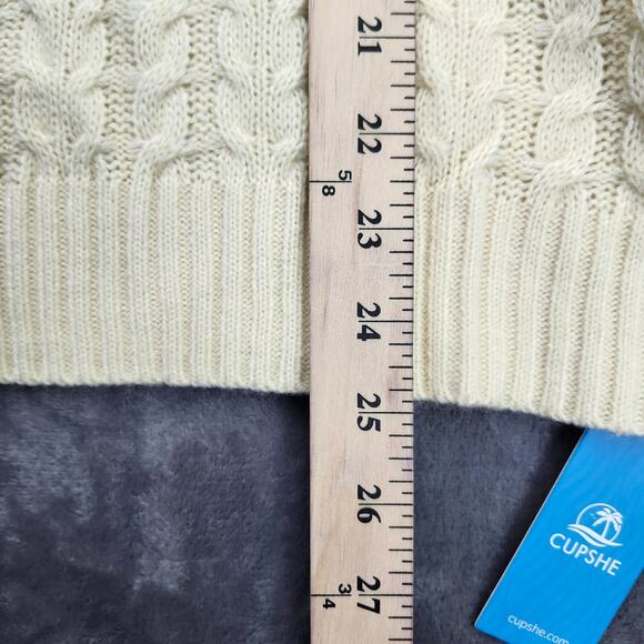 CUPSHE Womens Colorblock Round Neck Long Sleeve Sweater Large - Picture 7 of 8